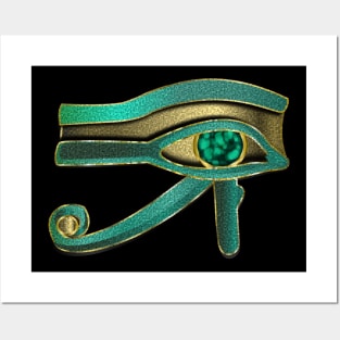 Right Eye Horus - Gold Posters and Art